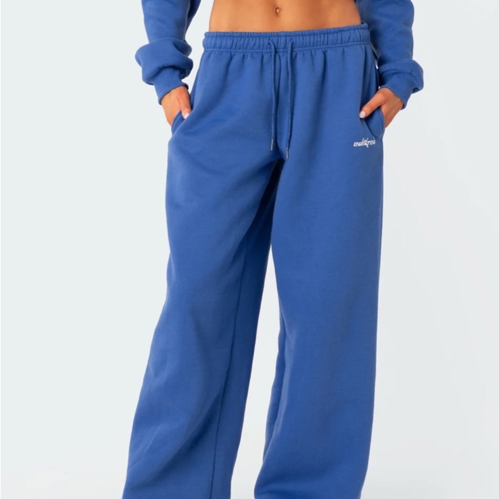 Edikted Blue Wide Leg Pants